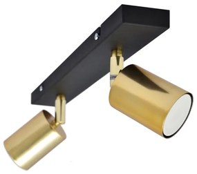 LED Spotlámpa TUNE 2xGU10/4,8W/230V arany/fekete