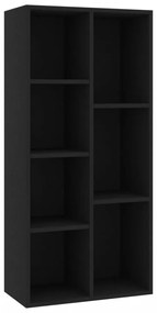 fekete szerelt fa könyvszekrény 50 x 25 x 106 cm