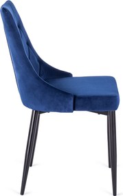 Krzesło CORK Granatowe Welurowe
