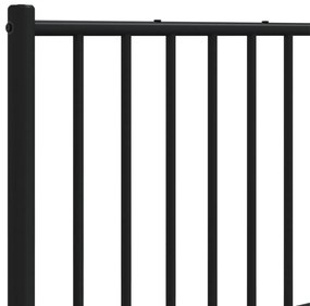 fekete fém fejtámla 200 cm