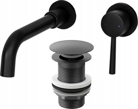 Mosdó Csaptelep Falsík Alatti Csaptelep Kivo Fekete Dugó Klikk Csaptelep Túlfolyó Nélkül