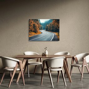 Kép - Kanyargós út (üvegen) (70x50 cm)