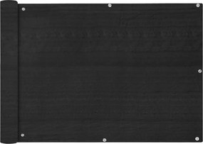 Erkélyszőnyeg Antracit 75 x 600 CM 100% Hdpe