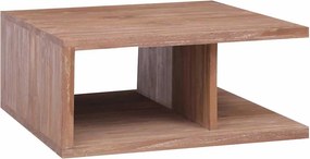 vidaXL tömör tíkfa dohányzóasztal 70 x 70 x 30 cm