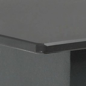 5 részes fekete PVC rattan kerti étkezőgarnitúra