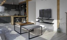Dohányzóasztal szett -2 db  -Nivessa (dió + beton). 1025399