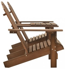 barna tömör fenyőfa kerti Adirondack székek teázóasztallal