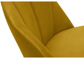 Étkezőszék BAKERI 86x48 cm sárga/világos tölgy