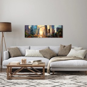 Kép - A város festése (órával) (90x30 cm)