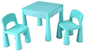 New Baby Gyermek szett asztallal és székekkel, 3db, menta