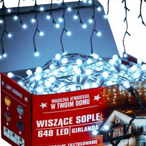 Függő Lámpa Jégcsap Fényfüzér Led Függöny Karácsonyi 15 M