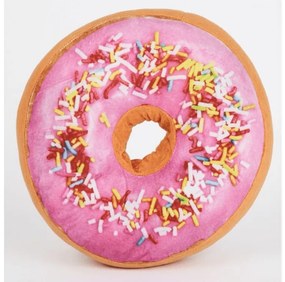 Díszpárna DONUT cukormázzal 38 cm, rózsaszín