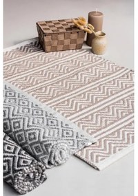 WENKO 24868100-SHAKI fürdőszobai szőnyeg 50x80 cm bézs/fehér