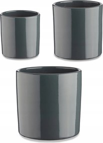 Kerámia Kaspó Szett, Kerek, 3 Darabos, Ibergarden