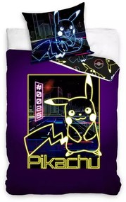 Pokémon Neon Electric ágyneműhuzat 140×200cm, 70×90 cm