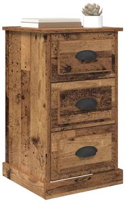 vidaXL Éjjeliszekrény fiókkal Öreg fa 39 x 39 x 67,5 cm Faanyag
