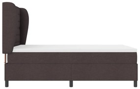 vidaXL Boxspring Ágy Mattal Sötétbarna 140x190 cm Szövet