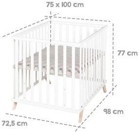 Fehér bükkfa járóka 75x100 cm Lil Planet – Roba