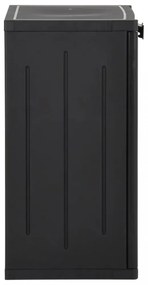 fekete PP rattan kerti tárolószekrény 65 x 45 x 88 cm
