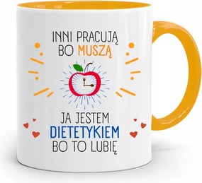 Dietetikusoknak Sárga Ajándék Bögre fényképes nyomtatással