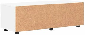 TV szekrény fiókkal polcokkal Fehér 100.5 x 39 x 30 cm Faanyag