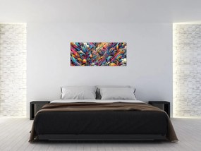 Kép - Színes graffiti (120x50 cm)