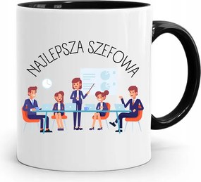 Fekete Bögre A Főnöknő Ajándéka Legjobb Főnöknő fényképes nyomtatással