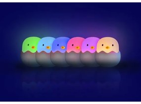 MegaLight - LED RGB állítható fényű, újratölthető gyerek érintőlámpa EGGY EGG LE