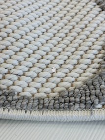 Bouclair bézs alapon szürke minta G3718 rongyszőnyeg 160x220cm