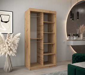 Ruhásszekrény 100 cm Verika 4 100 (artisan tölgy + fehér). 1064245