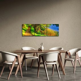 A víz menti sétányok képe (órával) (90x30 cm)