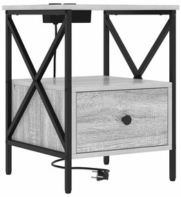 Éjjeliszekrény Szürke sonoma 41.5 x 40.5 x 55 cm Faanyag