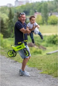 Funny Wheels - Toló- és futóbicikli 2 az 1-ben RIDER SUPER SPORT zöld/fekete