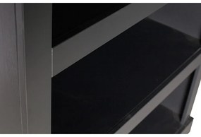 Fekete borovi fenyő könyvespolc 107x160x39 cm Bonk – WOOOD