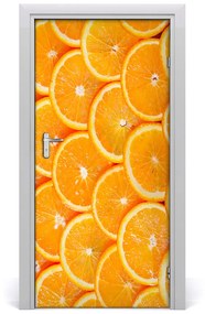 Ajtó tapéta narancs szeletek 75x205 cm
