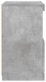 betonszürke tálalószekrény LED-világítással 41 x 37 x 67 cm