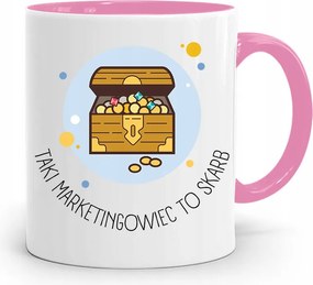 Marketingeseknek Marketing Bögre Rózsaszín Ajándék fényképes nyomtatással