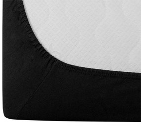Jersey fekete lepedő EXCLUSIVE 180x200 cm
