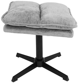 Relaxační forgó fotele KATANIA lábtartóval, világosszürke