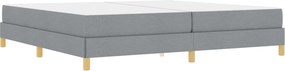 vidaXL Boxrugós ágy matracmal Világosszürke 200 x 200 cm szövet