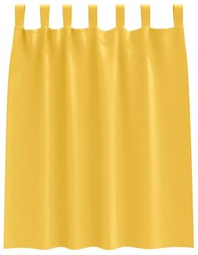 Függönyök függönyökkel 2 pcs mustársárga 140x140cm Poliészter