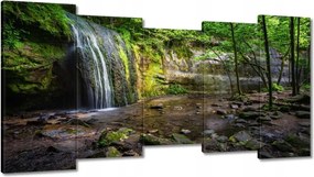 Vászonkép 150x80 Trópusi erdő vízesés