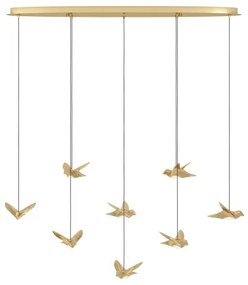 Eglo 390397 - LED Dimmelhető csillár zsinóron PARATEBUENO 8xLED/4,2W/230V arany