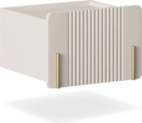 Malmi fali éjjeliszekrény 45 cm fiókkal - kasmír / arany