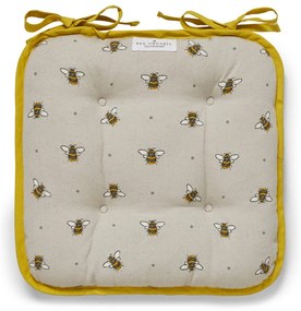 Bumble Bees bézs-sárga pamut székpárna - Cooksmart ®