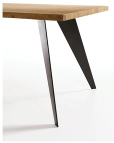 Étkezőasztal tölgyfa dekoros asztallappal 90x160 cm Koda – Kave Home