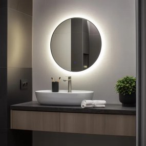 Brilagi - LED fürdőszobai tükör VENA BLACK LED/19W/230V 60 cm IP44 CRI 90 dimmelhető + CCT