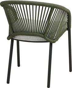 Zöld fém-párnázott kerti szék Novella – House Nordic