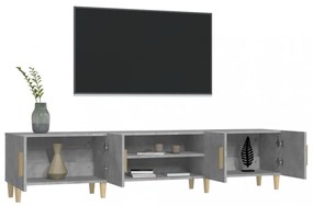 betonszürke szerelt fa TV-szekrény 180x31,5x40 cm