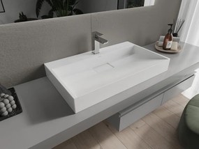 Mexen Ava pult feletti mosdókagyló konglomerátumból 1/O 80 x 46 cm, fehér - 23018001